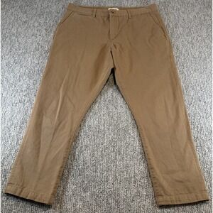 Taylor Stitch Foundation Pants Mens 36 Democratic Brown Organic Cotton 36x27